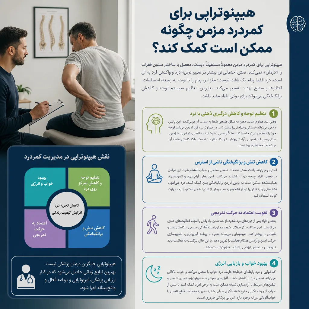 هیپنوتراپی برای کمردرد مزمن چگونه ممکن است کمک کند؟
