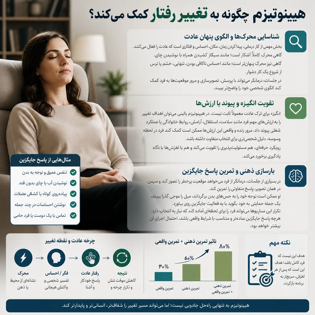 هیپنوتیزم چگونه به تغییر رفتار کمک میکند؟