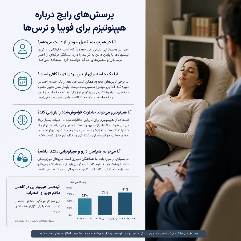 پرسشهای رایج درباره هیپنوتیزم برای فوبیا و ترسها