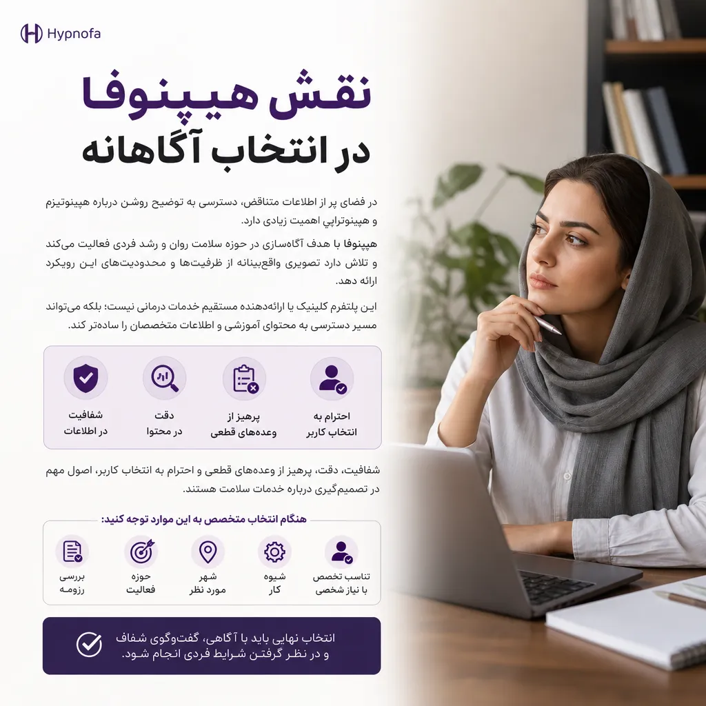 نقش هیپنوفا در انتخاب آگاهانه